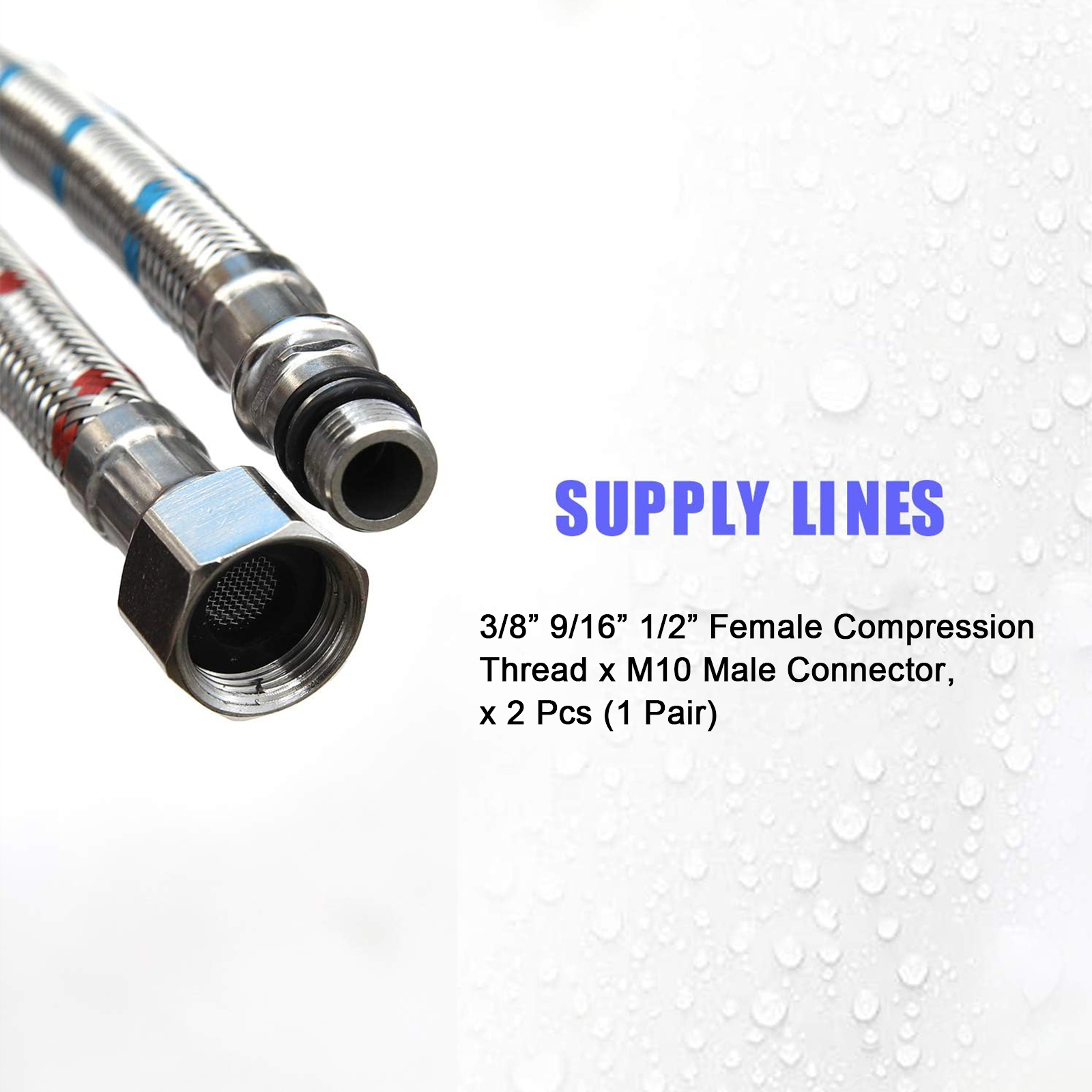2 Piece 24-Inch Long Faucet Co - Flexible Hose Braided avis et prix
