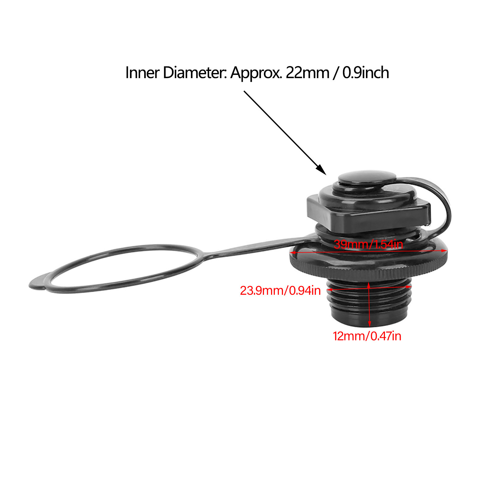 23.9mm Black Plastic Inflatabl - Float Ball Valve avis et prix