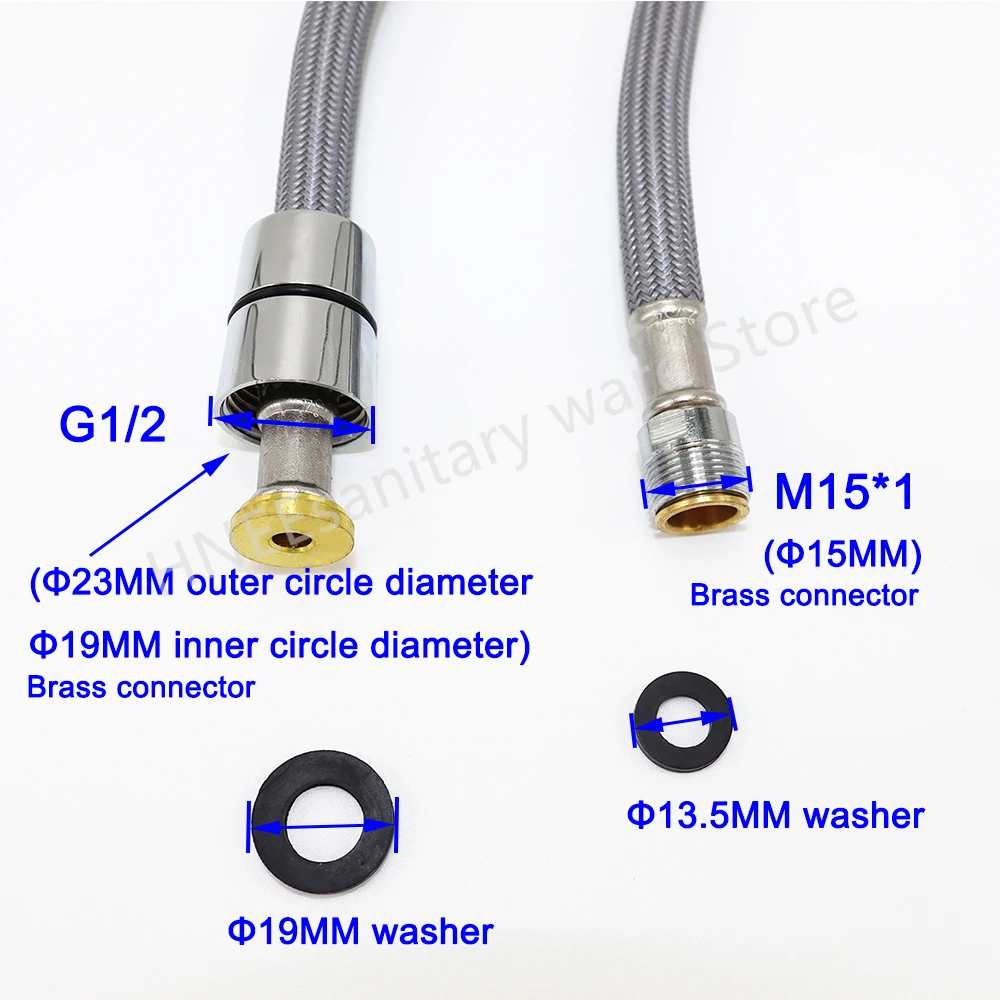 50cm/60cm/85cm/150cm F1/2 M15* - Flexible Hose Braided avis et prix