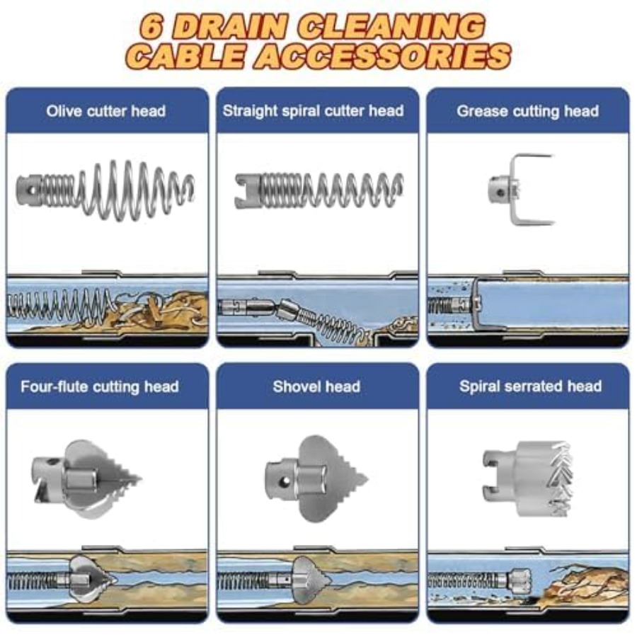 Drain Snake, Drain Auger with  - Drain Snake Flexible avis et prix