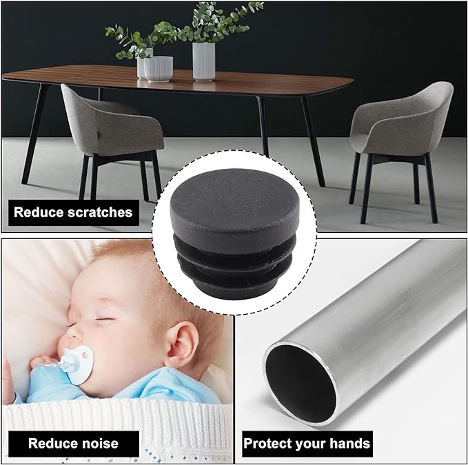 8 PCS Black Round Plastic Blan - Plastic Pipe Clip avis et prix