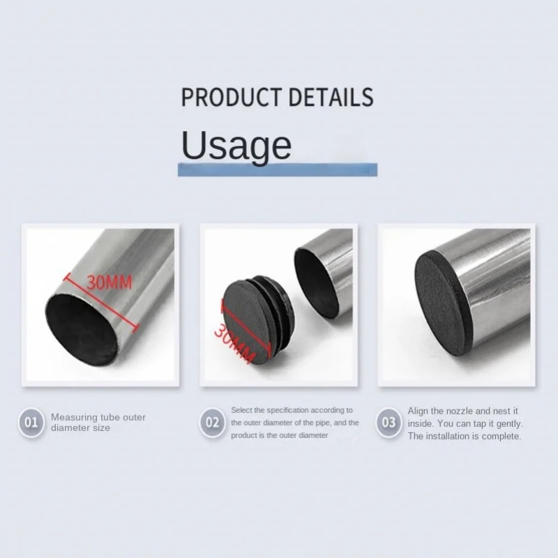 8 PCS Black Round Plastic Blan - Plastic Pipe Clip avis et prix