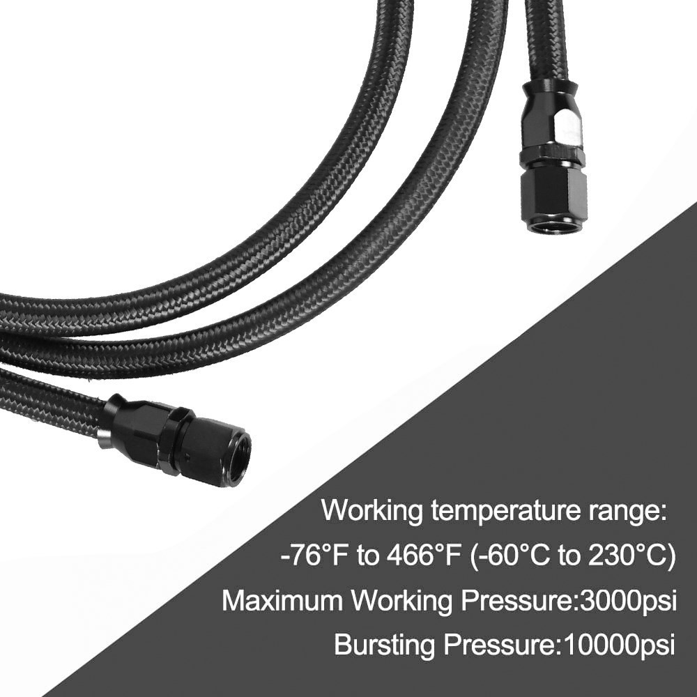 2 X 7Ft AN6 Flexible PTFE Tran - Flexible Hose Braided avis et prix