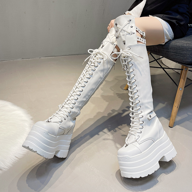 Punk Women Boots Ladies Cospla - Pipe Bending Spring avis et prix