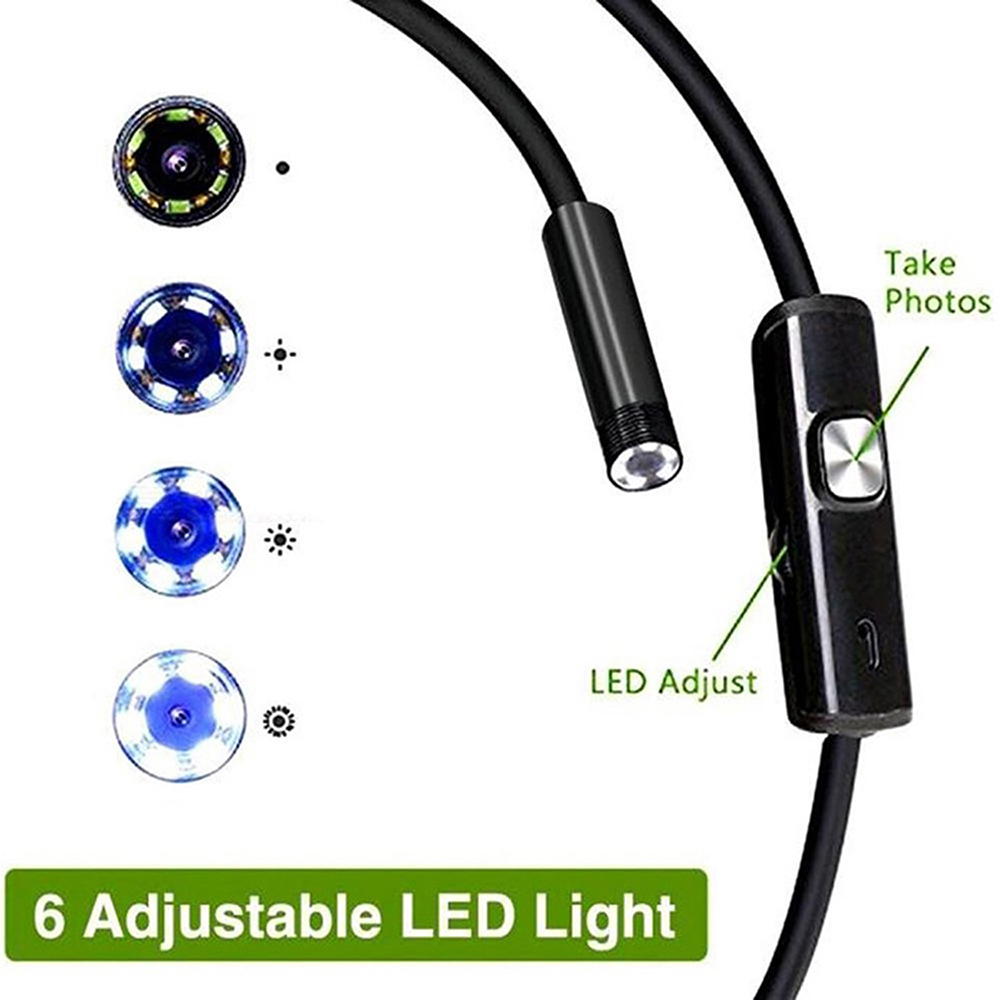 6 LED Light 7mm 1M  Endoscope  - Drain Snake Flexible avis et prix