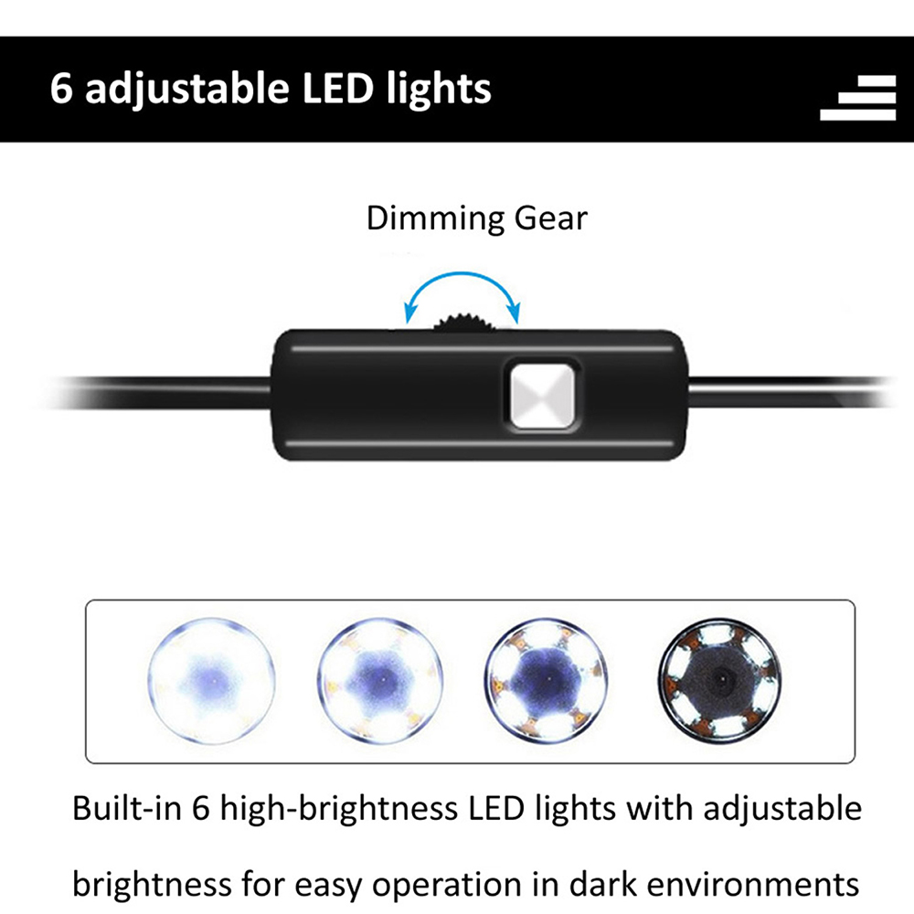 6 LED Light 7mm 1M  Endoscope  - Drain Snake Flexible avis et prix