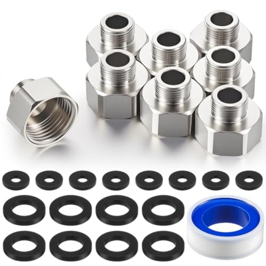 8 Pcs Brass Water Line Adapter - Compression Fitting Brass avis et prix
