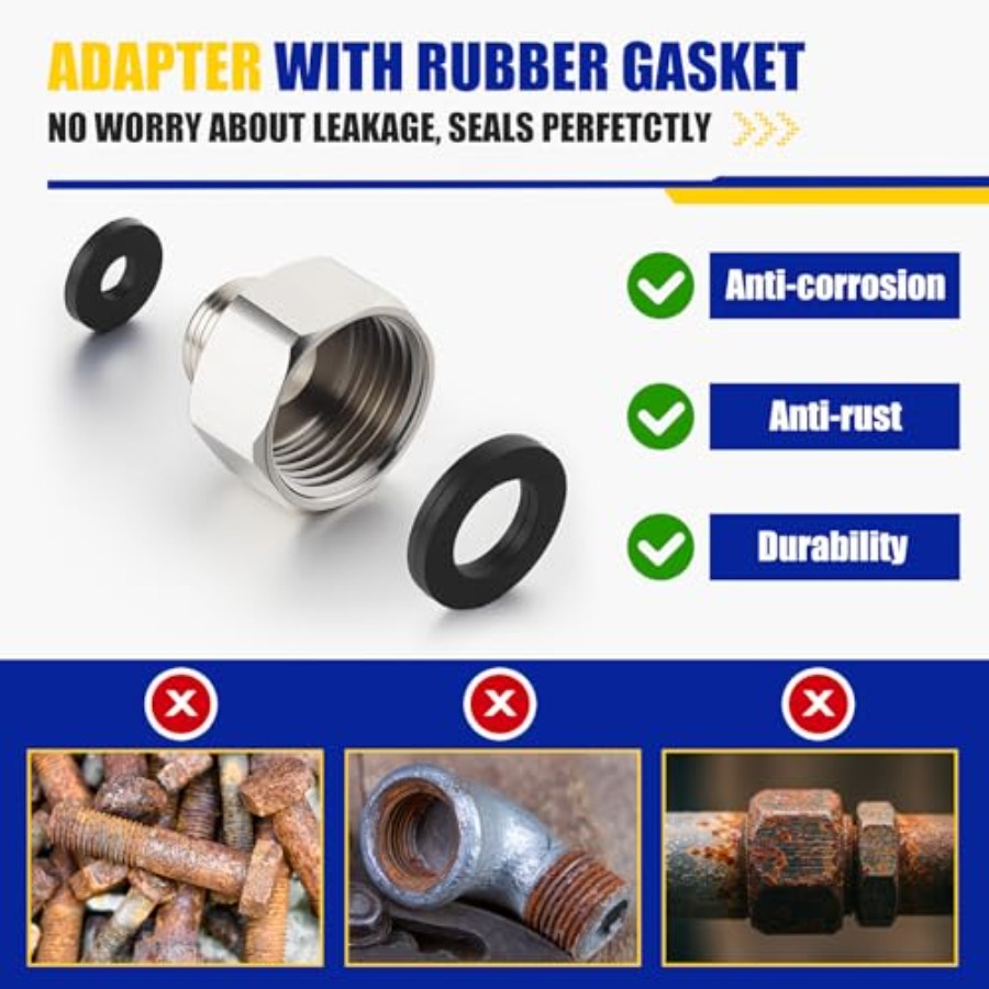 8 Pcs Brass Water Line Adapter - Compression Fitting Brass avis et prix