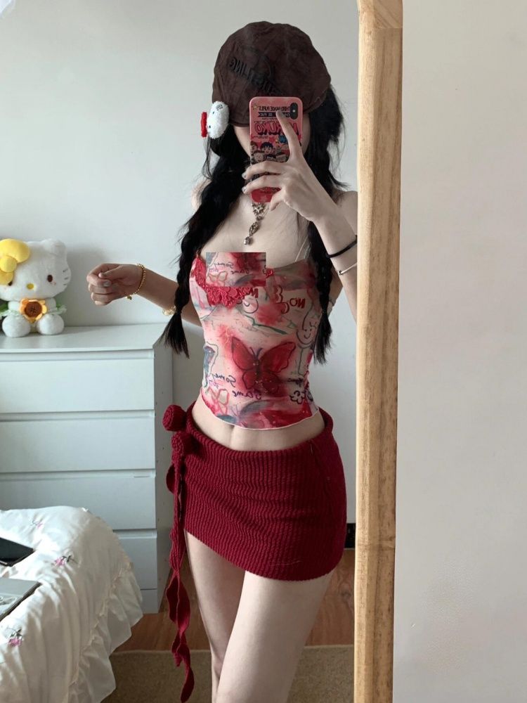 Women Y2K Two Piece Set Butter - Pipe Bending Spring avis et prix