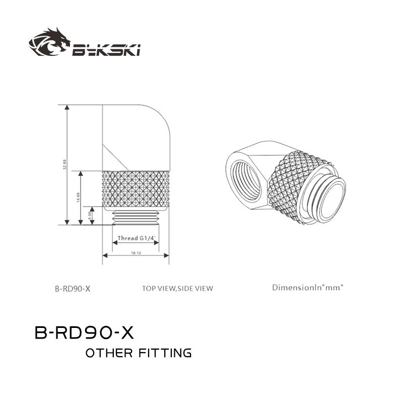 BYKSKI G1/4'' 90 Degree Rotary - Compression Fitting Brass avis et prix