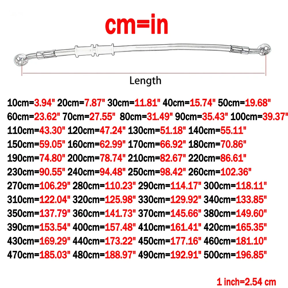 10cm~500cm Motorcycle Brake Cl - Flexible Hose Braided avis et prix