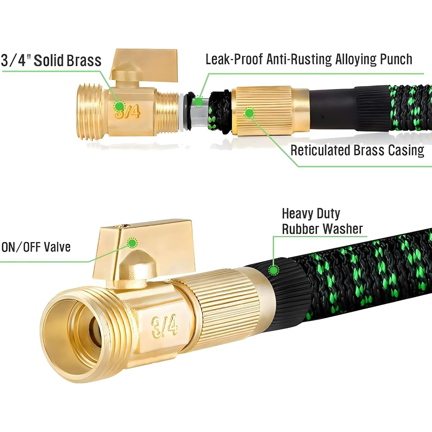 Non-Expandable Garden Hose wit - Flexible Hose Braided avis et prix