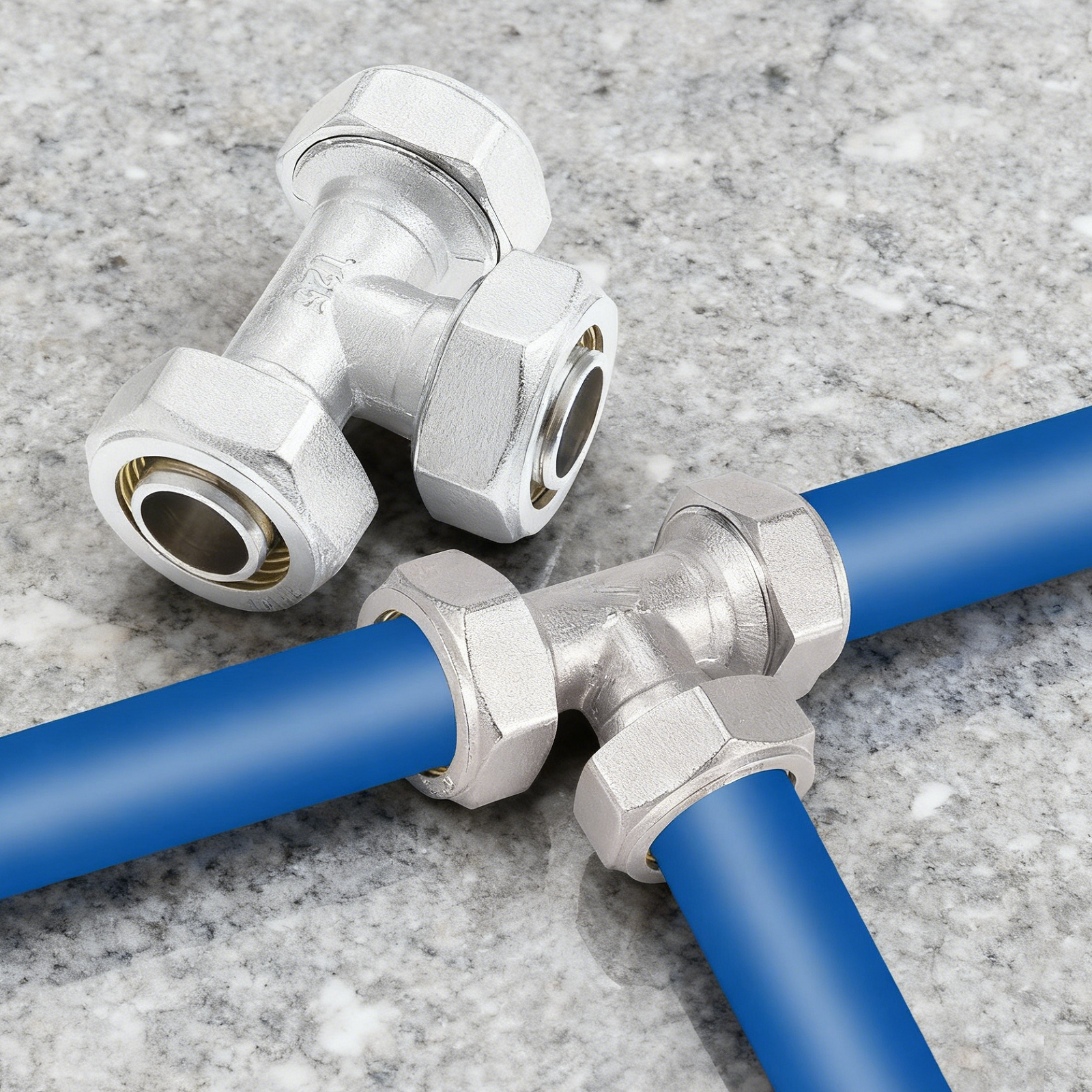 2Pcs 3/4’’ Tee Air Line Fittin - Compression Fitting Brass avis et prix