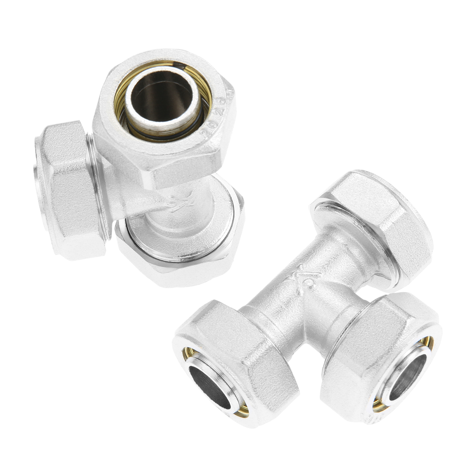 2Pcs 3/4’’ Tee Air Line Fittin - Compression Fitting Brass avis et prix