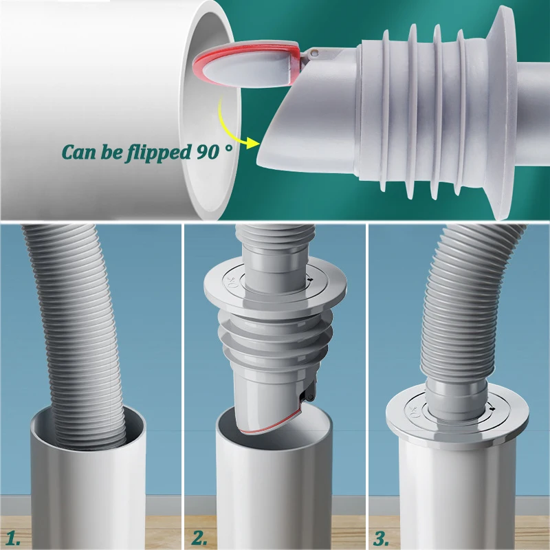 Silicone Bathroom Sewer Seal R - Drain Pipe Clip avis et prix